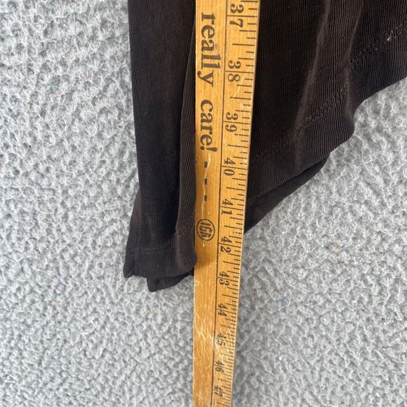 Chicos Top Womens 2 US Large Brown Travelers Stretch Asymmetric Tunic Slouchy - Picture 8 of 10